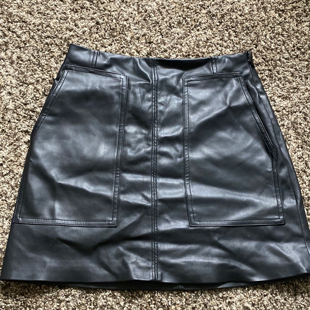 Faux leather skirt